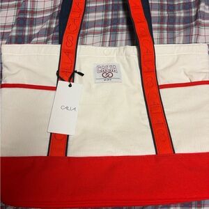 CALIA by Carrie Underwood Red and White Tote Bag
